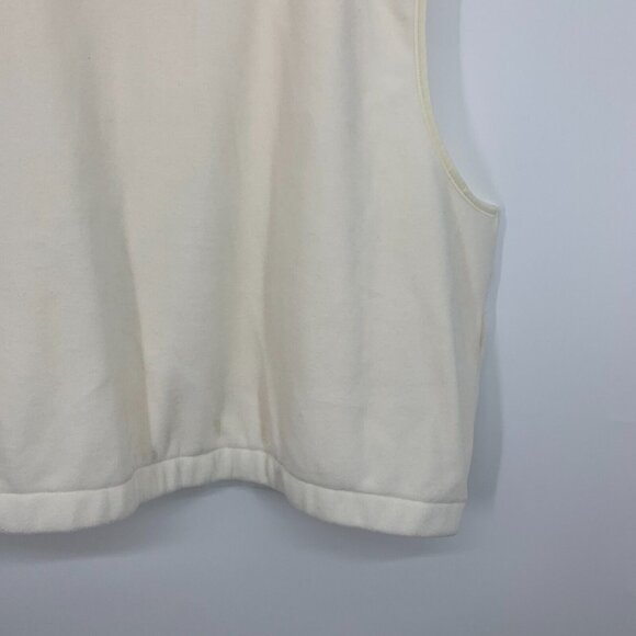 Old Navy Vest Fleece Full Zip Front Sleeveless Ivory SOFT NWT - Picture 11 of 11